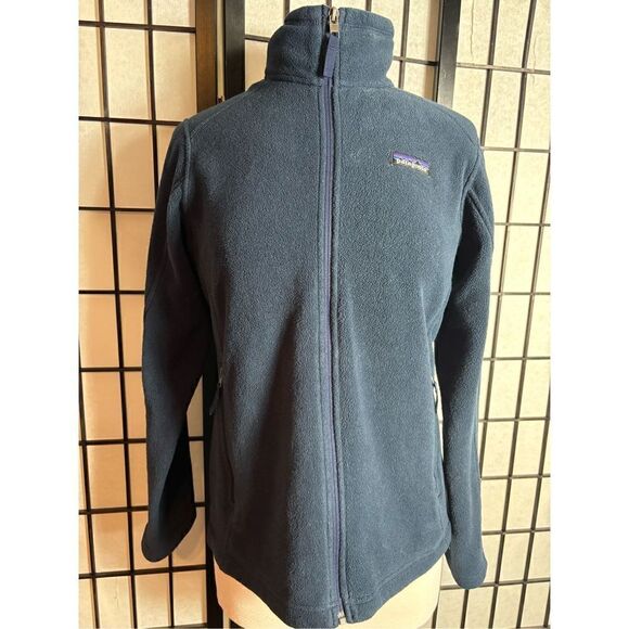 Patagonia Navy Zip Up Fleece Jacket - Picture 1 of 8